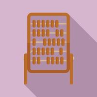 Math abacus icon flat vector. Calculator toy vector