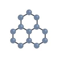 Nanotechnology molecule structure icon flat isolated vector