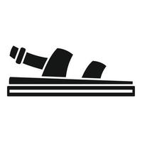 vector simple de icono de sandalia de cuero. calzado de verano