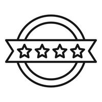 Premium medal icon outline vector. Warranty badge vector