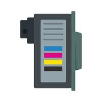 Color cartridge icon flat isolated vector