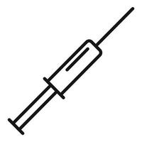 Gmo syringe icon outline vector. Dna food vector