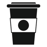 para ir vector simple de icono de taza de café. área de espera