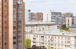 urban living quarter in spring day photo