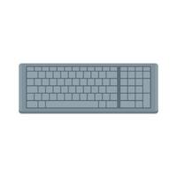 botón teclado icono plano aislado vector