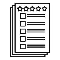 Client paper review icon outline vector. Product evaluation vector