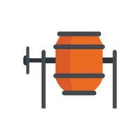 Concrete mixer icon flat isolated vector