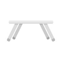Folding kids table icon flat isolated vector