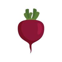 Vegan beet icon flat isolated vector