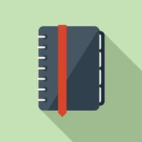 Notebook mark icon flat vector. Bookmark favorite vector