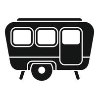 Camper icon simple vector. Auto bus vector