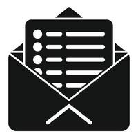 vector simple de icono de base de datos de correo. sistema de plataforma