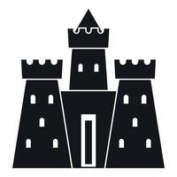 Ancient castle palace icon, simple style vector
