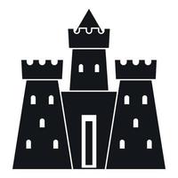 Ancient castle palace icon, simple style vector