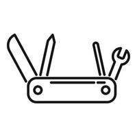 Blade multitool icon outline vector. Army knife vector