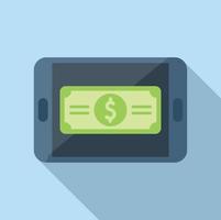Mobile payment icon flat vector. Pay money vector