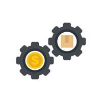 Purchase mechanism icon flat isolated vector