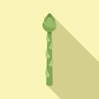 Etching asparagus icon flat vector. Organic salad vector