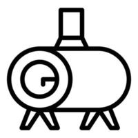 Roll furnace icon outline vector. Industrial stove vector