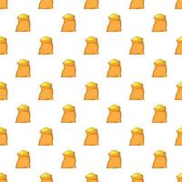 Sack of flour pattern, cartoon style vector