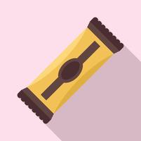 Sachet snack bar icon flat vector. Protein energy vector