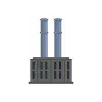 Chemical recycle factory icon flat isolated vector