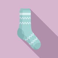 Stinky sock icon flat vector. Cute line sock vector