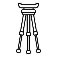 Phone tripod icon outline vector. Mobile camera stand vector