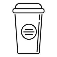 To go coffee cup icon outline vector. Cafe cappuccino vector