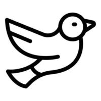 vector de contorno de icono de gorrión. vuelo de pájaro