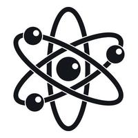 Atom with electrons icon, simple style vector