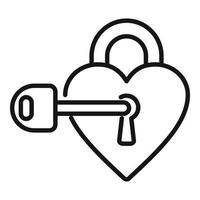 Heart credibility icon outline vector. Customer trust vector