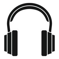 vector simple de icono de auriculares de cliente. micrófono de jugador