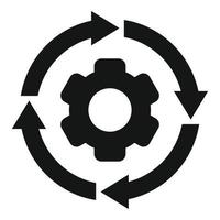 Gear wheel adapt icon simple vector. Skill business vector