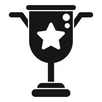 Rating cup icon simple vector. Customer star vector