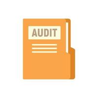 Audit company folder icon flat isolated vector