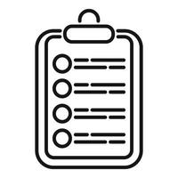 Customer clipboard icon outline vector. Crm data vector