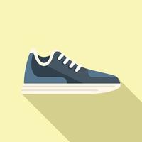 Training sneaker icon flat vector. Sport shoe vector