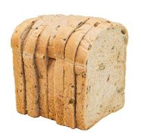Whole wheat bread loaf slice have rice grain photo