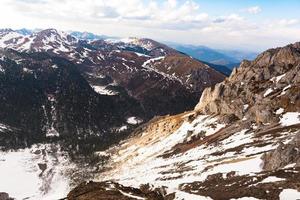 Travel in China, Beautiful landscape  view of Blue Moon Valley Shika Snow Mountain in Shangri-la, Lijiang, China. photo