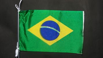 textura de la bandera brasileña como fondo foto