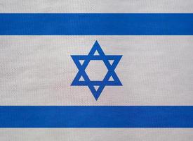 textura de la bandera israelí como fondo foto