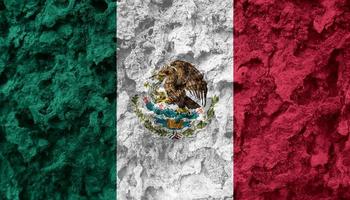 textura de la bandera mexicana como fondo foto