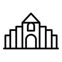vector de contorno de icono de punto de referencia de la ciudad. mundialmente famoso