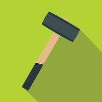 Sledgehammer icon, flat style vector