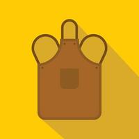 Blacksmiths apron icon, flat style vector