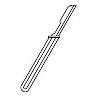 Disposable scalpel icon, outline style vector