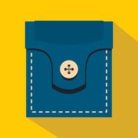 Fashion pocket for shirt icon, flat style vector