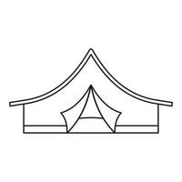 Camping tent icon, outline style vector