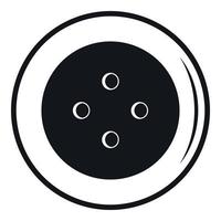 Button for clothing icon, simple style vector